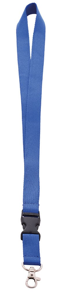 Neklint 2cm breed met buckle en haak Kobaltblauw
