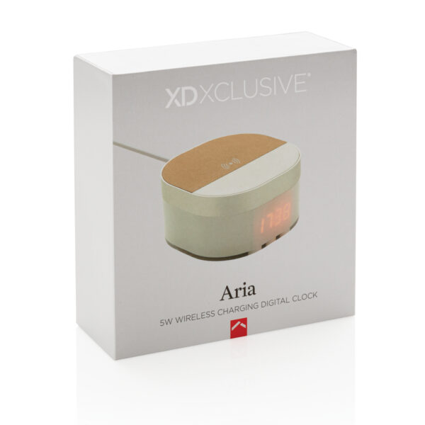 Aria 5W draadloze oplader met digitale klok