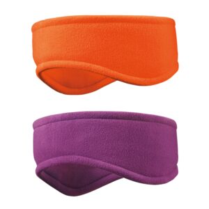 Kingcap one size fits all fleece hoofdband / oorwarmers 280 gr/m2 polyester anti pilling fleece set