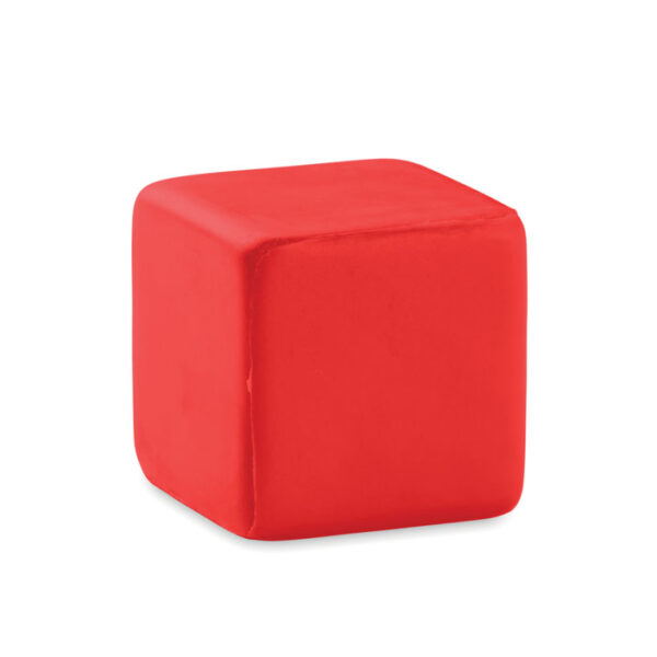 Anti-stress dobbelsteen vierkant Squarax rood