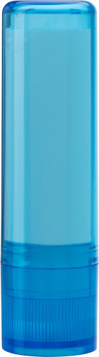 ABS kunststof lippenbalsem stick met SPF15 bescherming lichtblauw