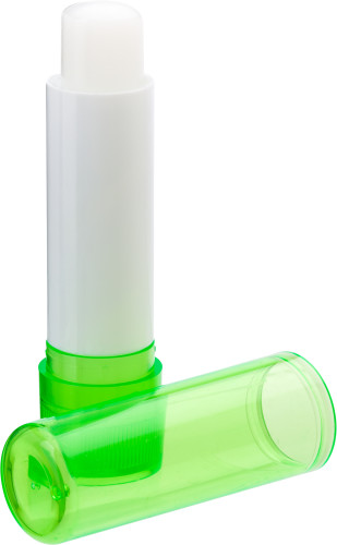 ABS kunststof lippenbalsem stick met SPF15 bescherming lichtgroen a