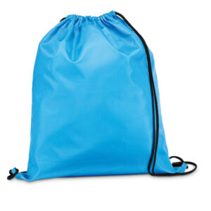Premium 210D polyester rugzak met koord lichtblauw