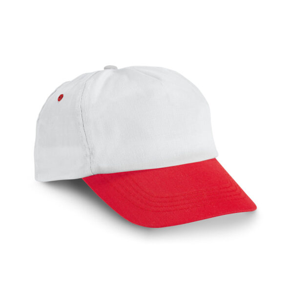 2-Kleurige polyester promo cap / pet STEFANO rood