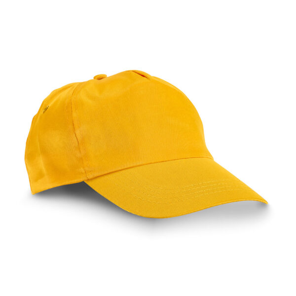 Polyester promo baseball cap / pet CAMPBEL geel