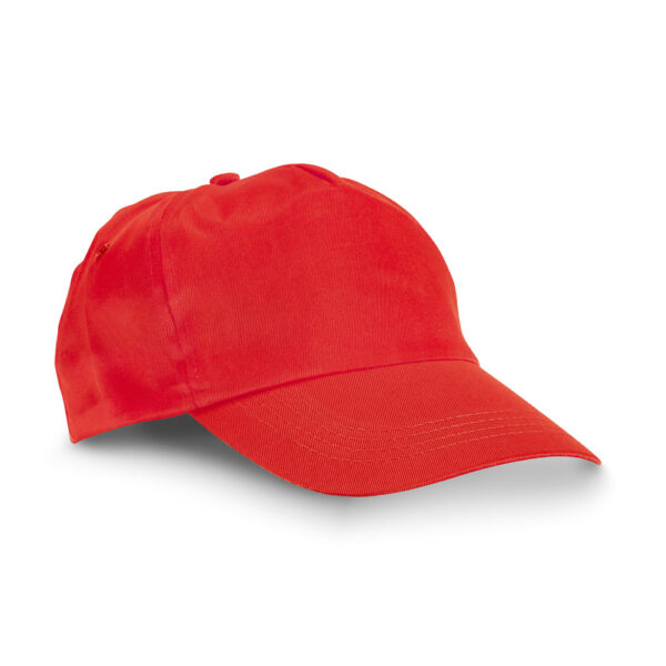 Polyester promo baseball cap / pet CAMPBEL rood