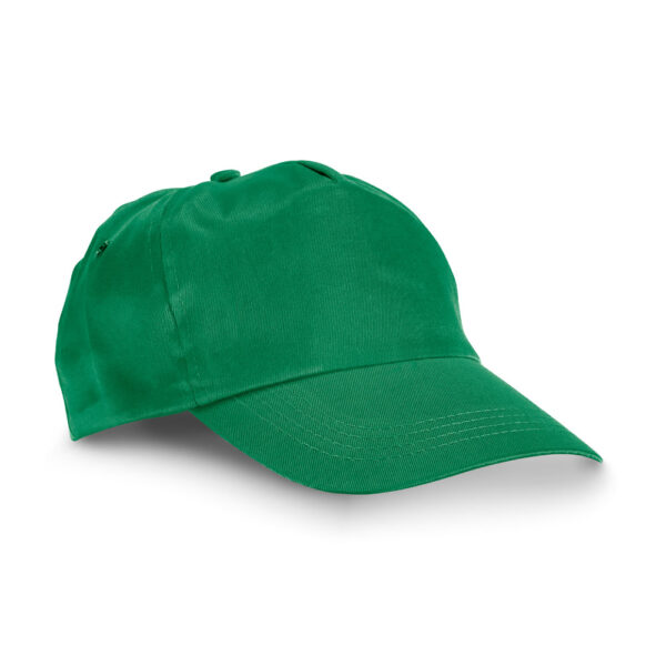 Polyester promo baseball cap / pet CAMPBEL groen
