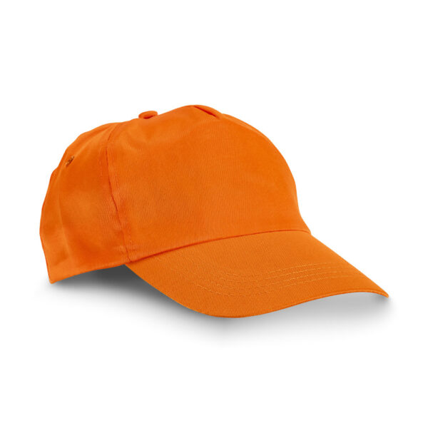 Polyester promo baseball cap / pet CAMPBEL oranje