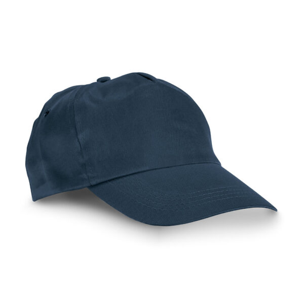 Polyester promo baseball cap / pet CAMPBEL donkerblauw