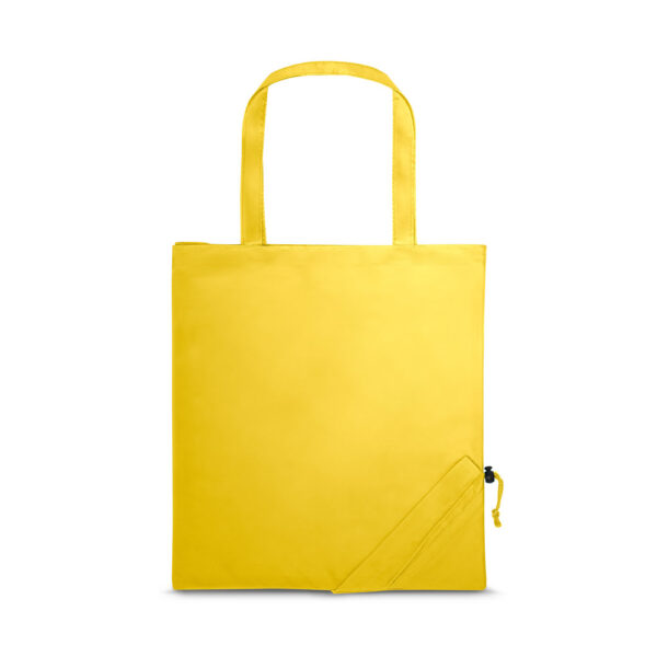 Opvouwbare polyester boodschappentas SHOPS 37 x 40 cm geel