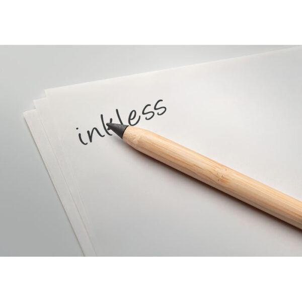 Duurzame inktloze pen INKLESS PLUS houtkleur detail