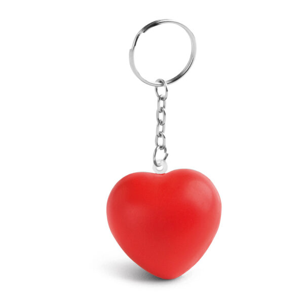 Anti-stress sleutelhanger hart HEARTY rood