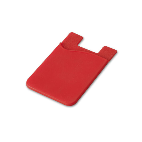 Smartphone kaarthouder voor 1 pas SHELLEY rood