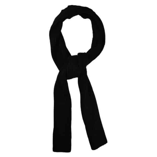 Grof gebreide sjaal 180 x 20 cm zwart
