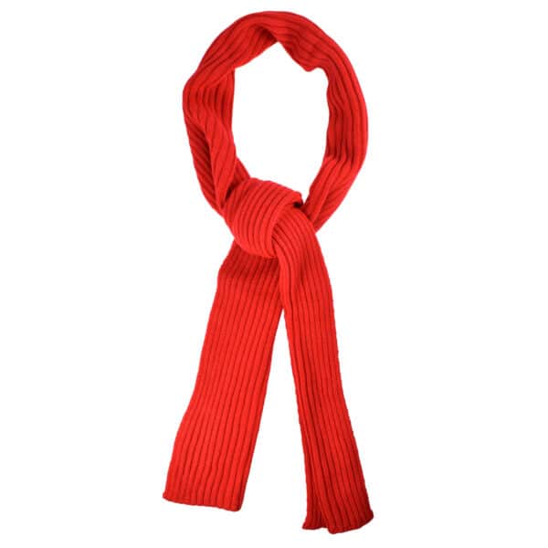 Grof gebreide sjaal 180 x 20 cm rood