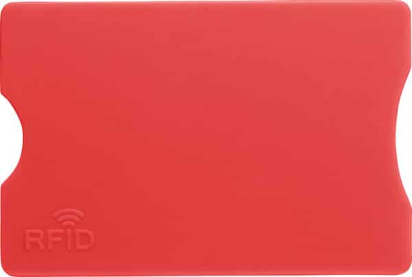 Kunststof anti-skimming kaarthouder RFID PROTECTOR rood
