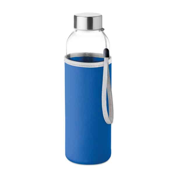 Glazen drinkfles of waterfles UTAH GLASS 500 ml kobaltblauw