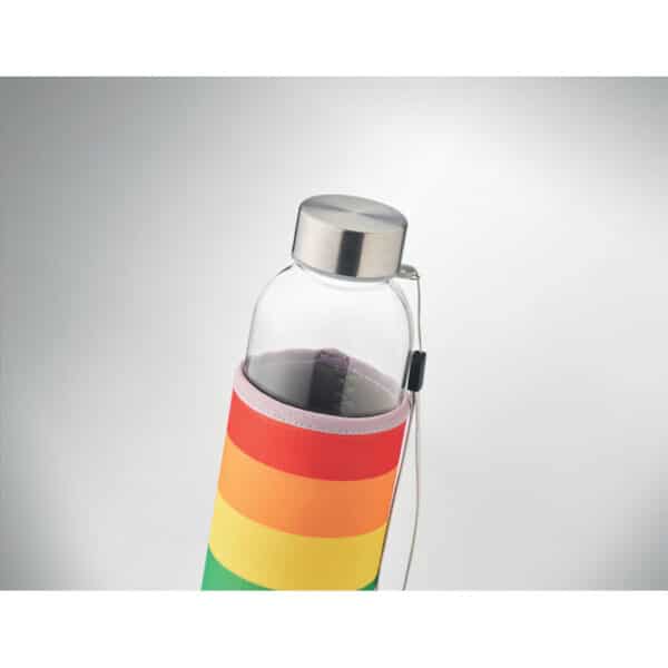 Glazen drinkfles of waterfles UTAH GLASS 500 ml regenboogkleur (multi) detail