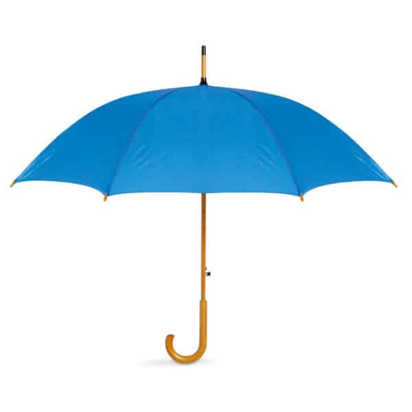 Automatische polyester (190T) paraplu met houten handvat CUMULI Ø 104 x 89 cm kobaltblauw