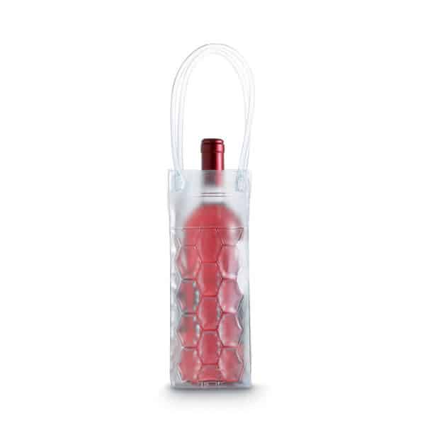 Transparante PVC koeltas voor 1 fles BACOOL transparant b