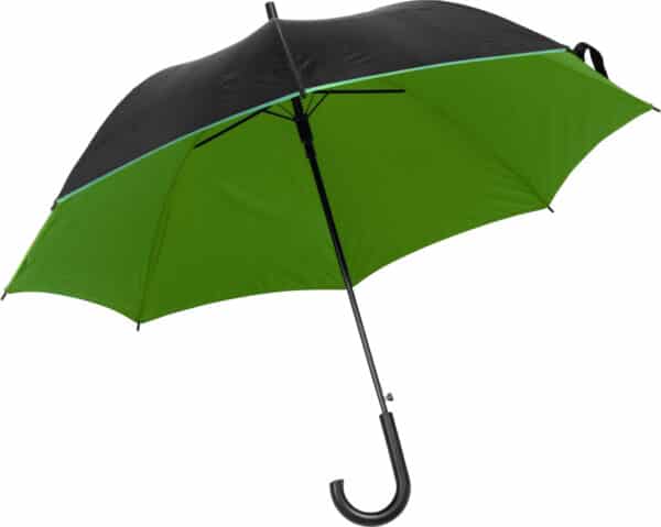 2-Kleurige 23 inch automatische polyester (190T) paraplu Two Tone Ø 107 x 84,5 cm groen/zwart