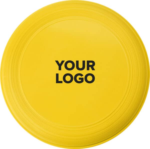 Hard kunststof frisbee Ø 21 cm met ringen SYDNEY geel logo