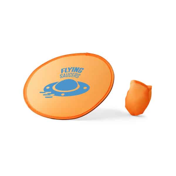 Opvouwbare nylon frisbee ATRAPA oranje logo