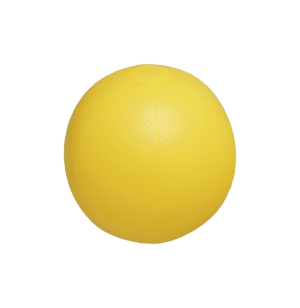 Compacte unigekleurde strandbal met 6 segmenten Colour Ø 26 cm geel