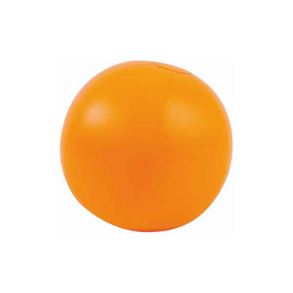 Compacte unigekleurde strandbal met 6 segmenten Colour Ø 26 cm oranje