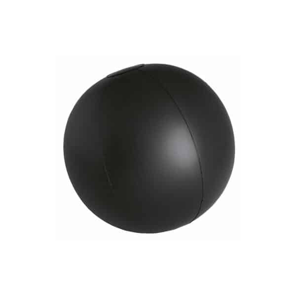 Compacte unigekleurde strandbal met 6 segmenten Colour Ø 26 cm zwart