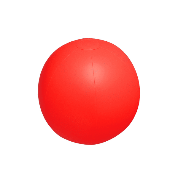 Compacte unigekleurde strandbal met 6 segmenten Colour Ø 26 cm rood