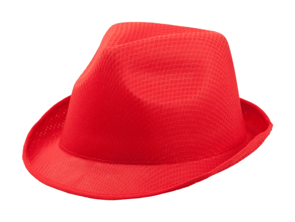 Promo festival / party hoed BRAZ van stevig polyester rood