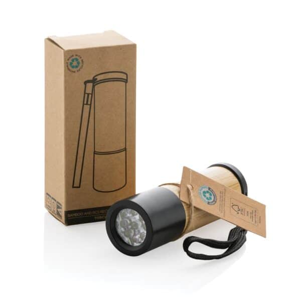 Bamboe- en RCS-gerecyclede plastic zaklamp 500