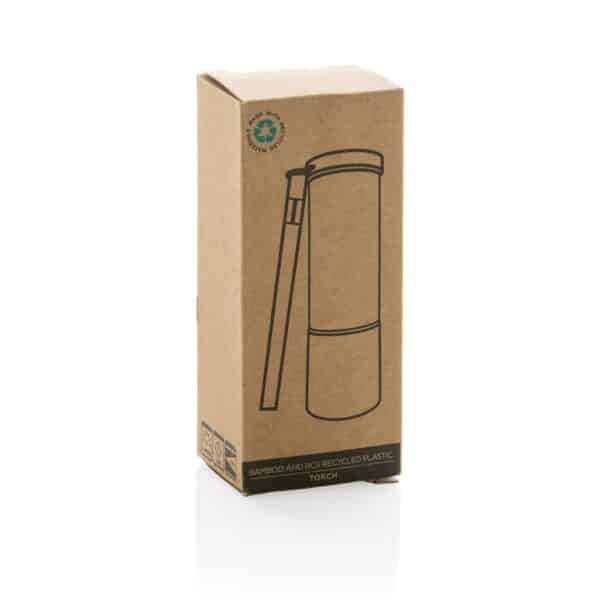 Bamboe- en RCS-gerecyclede plastic zaklamp box