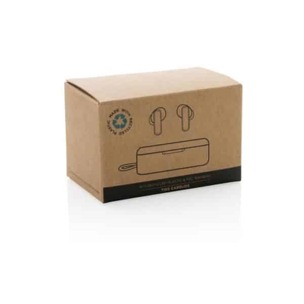 RCS gerecycled plastic & bamboe TWS oordoppen box