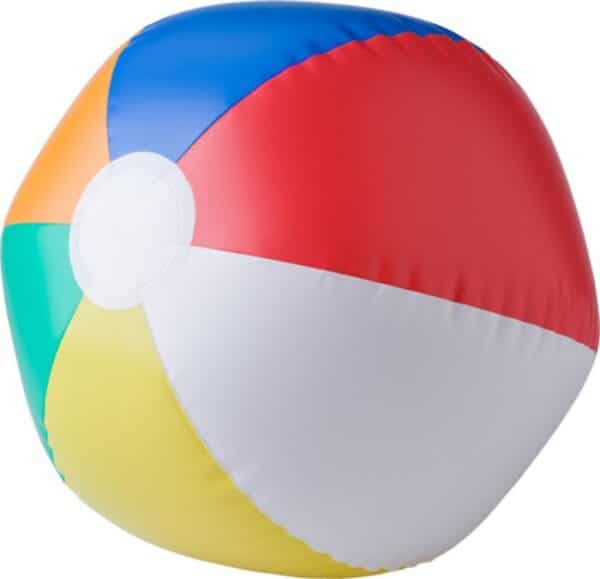Compacte strandbal met witte en gekleurde vlakken Playa Ø 23-25 cm multicolor