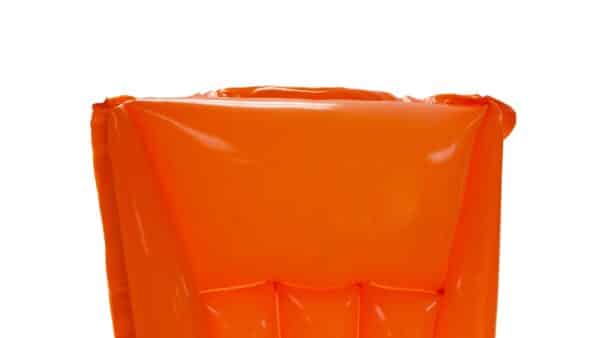 PVC opblaasbaar luchtbed PUMPER oranje b