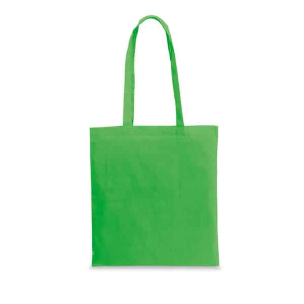 Promo katoenen (100 gr/m2) draagtas 37 x 41 cm met lange hengsels, lichtgroen