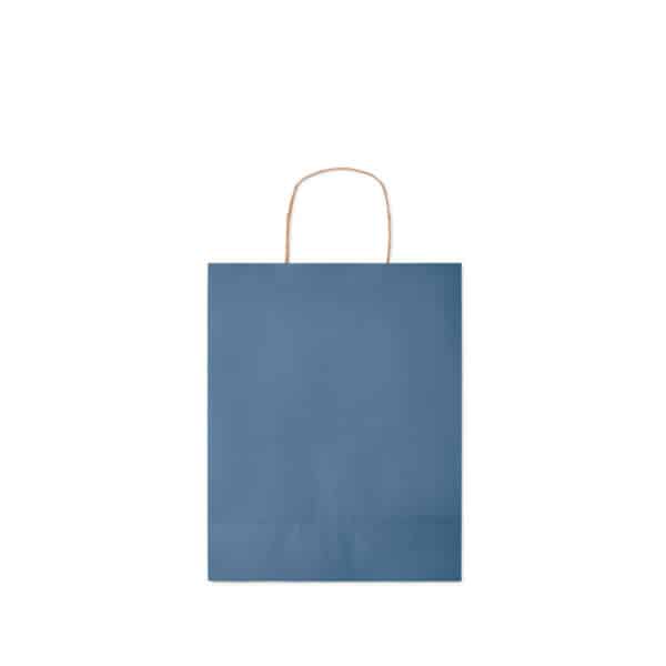 Middelgrote papieren geschenktas PAPER TONE M blauw d