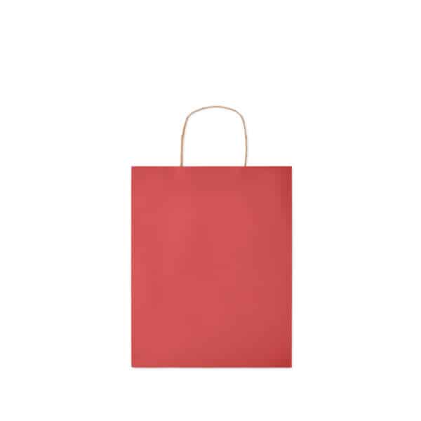 Middelgrote papieren geschenktas PAPER TONE M rood back