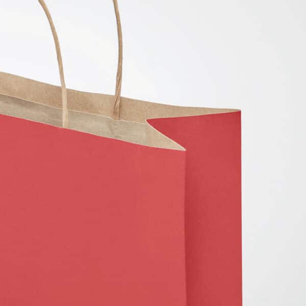 Middelgrote papieren geschenktas PAPER TONE M rood detail