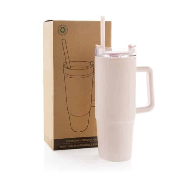 Tana RCS plastic tumbler met handvat 900 ml roze 500