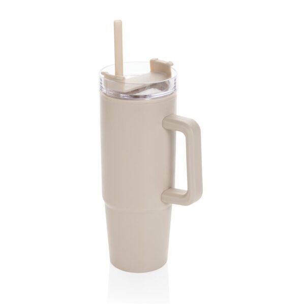 Tana RCS plastic tumbler met handvat 900 ml beige