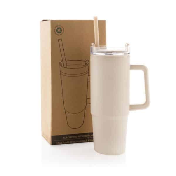 Tana RCS plastic tumbler met handvat 900 ml beige 500